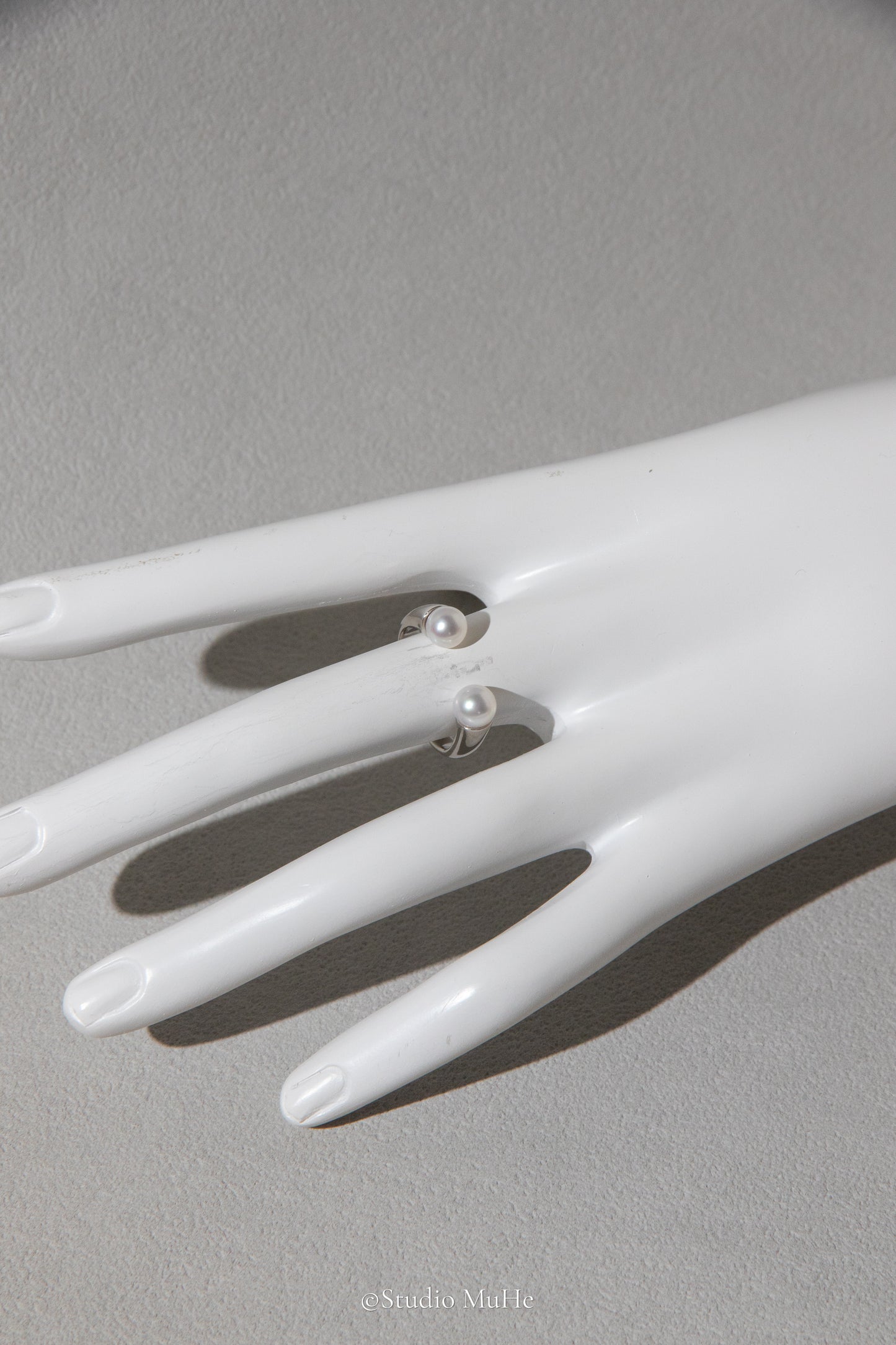 Daily classic double pearl ring