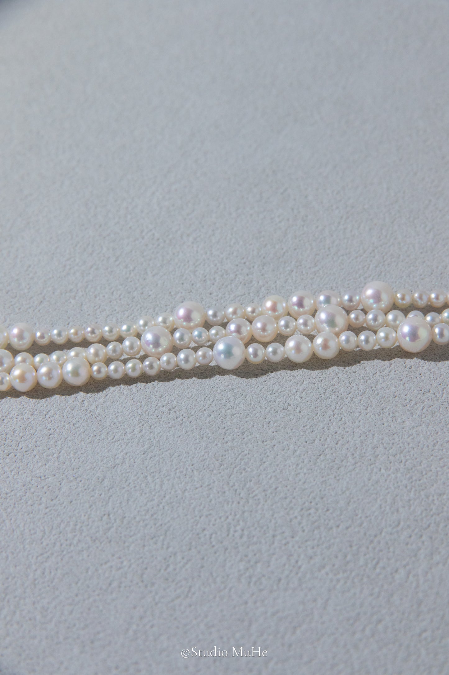 Summer dance - mixed white freshwater pearl bracelet