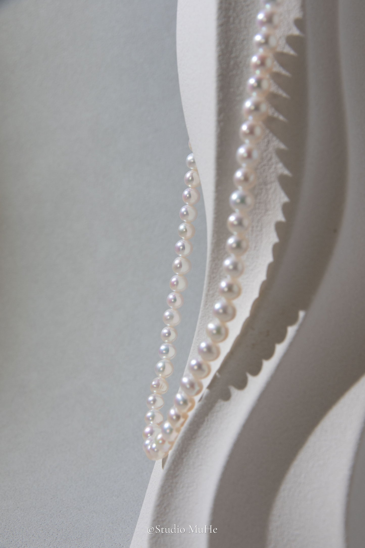 Daily classic-6mm semi round white freshwater pearl necklace