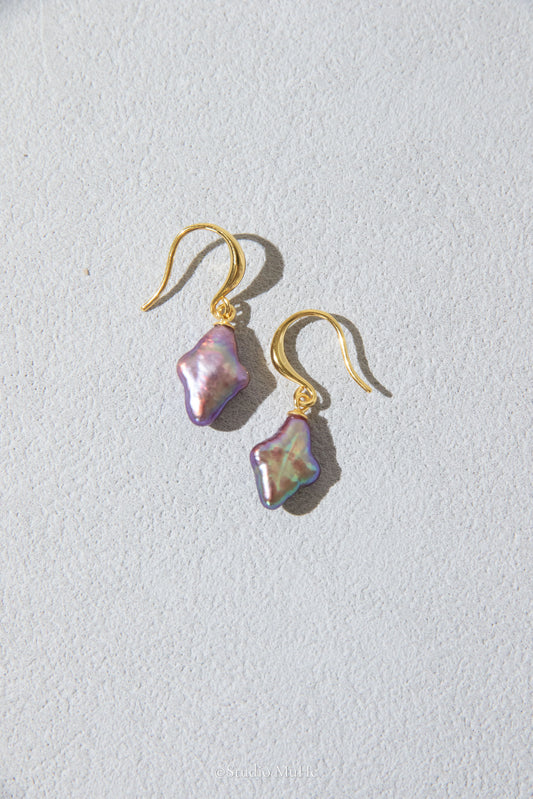 Dancing polar star earrings
