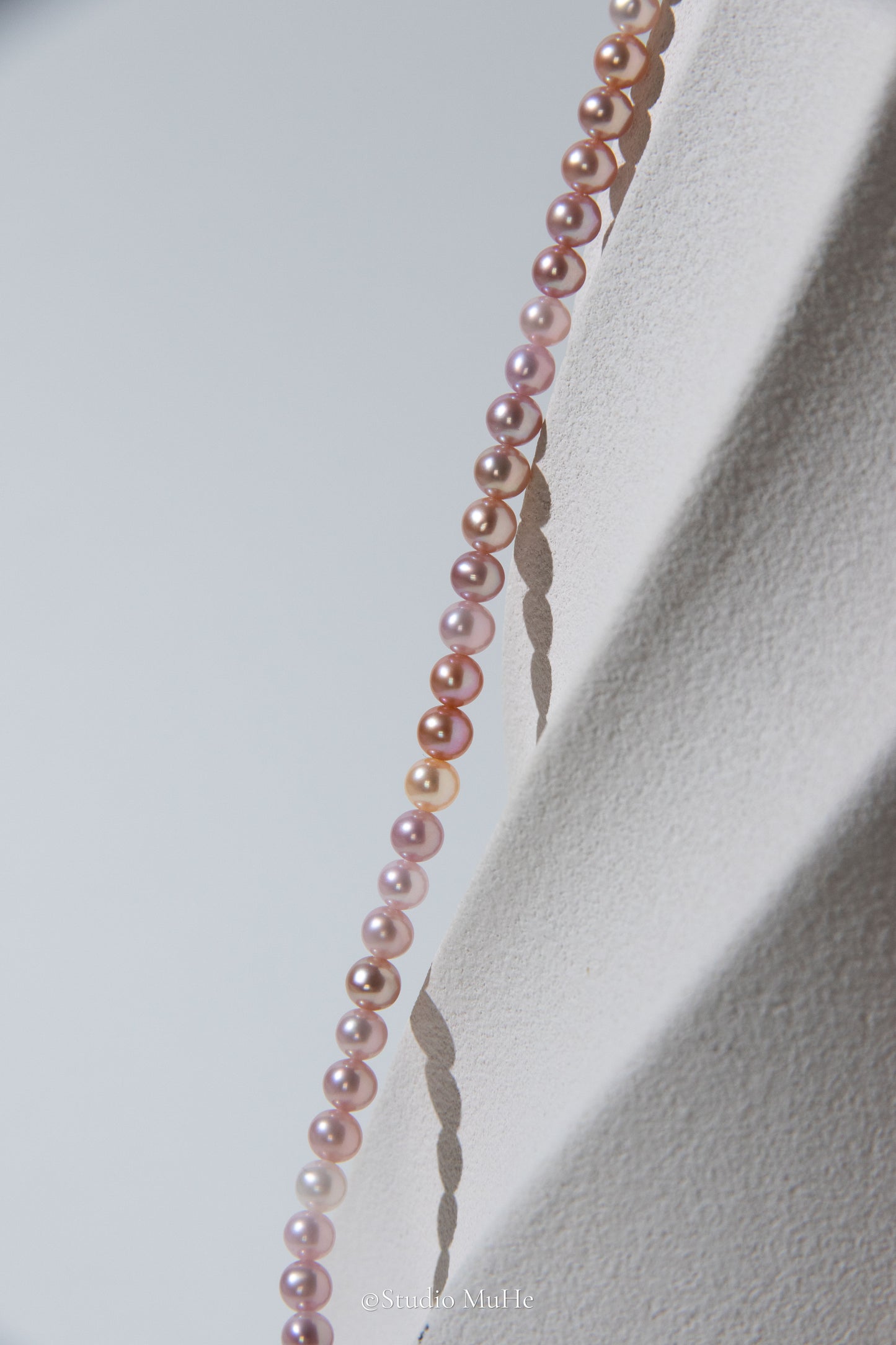 Jumping candy-excellent level flawless, small round candy colored freshwater pearls necklace