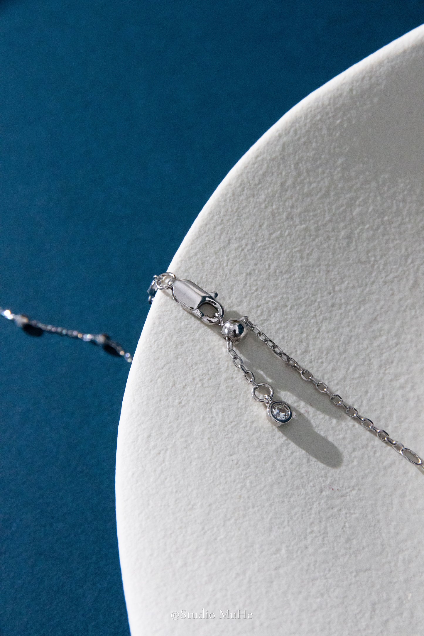 Sparkling silver necklace-Drop