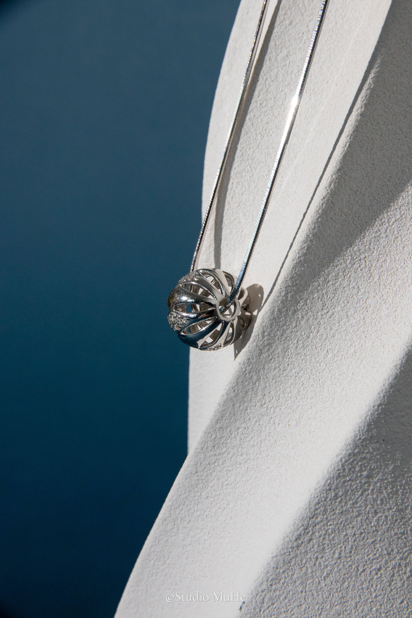 fine silver wonderland sparkling ball necklace
