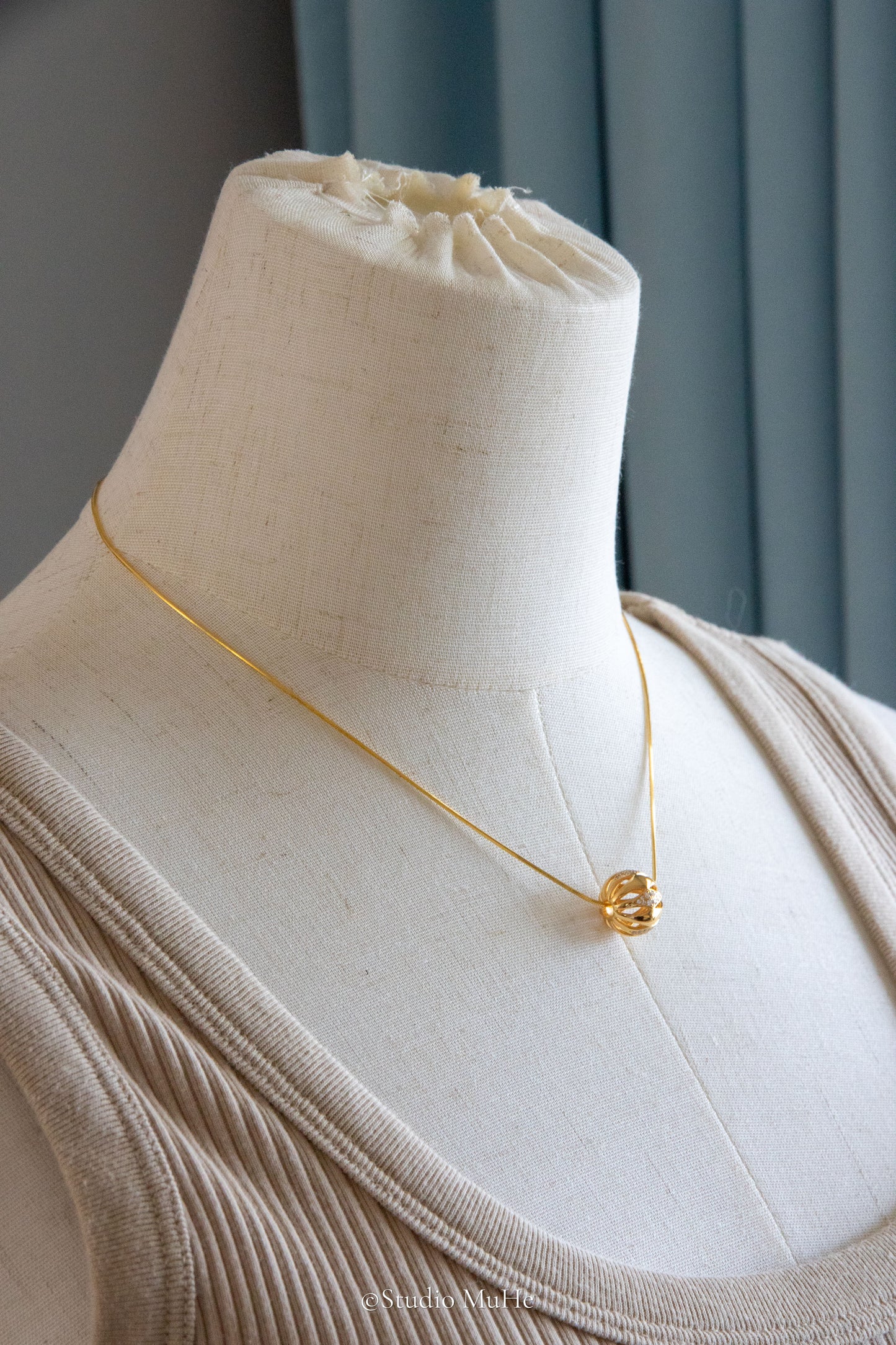 fine silver wonderland sparkling ball necklace