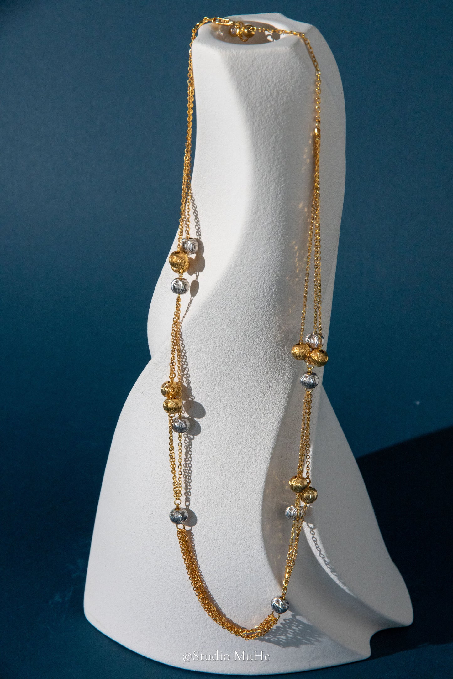 Mythical Starry Night-fine silver necklace