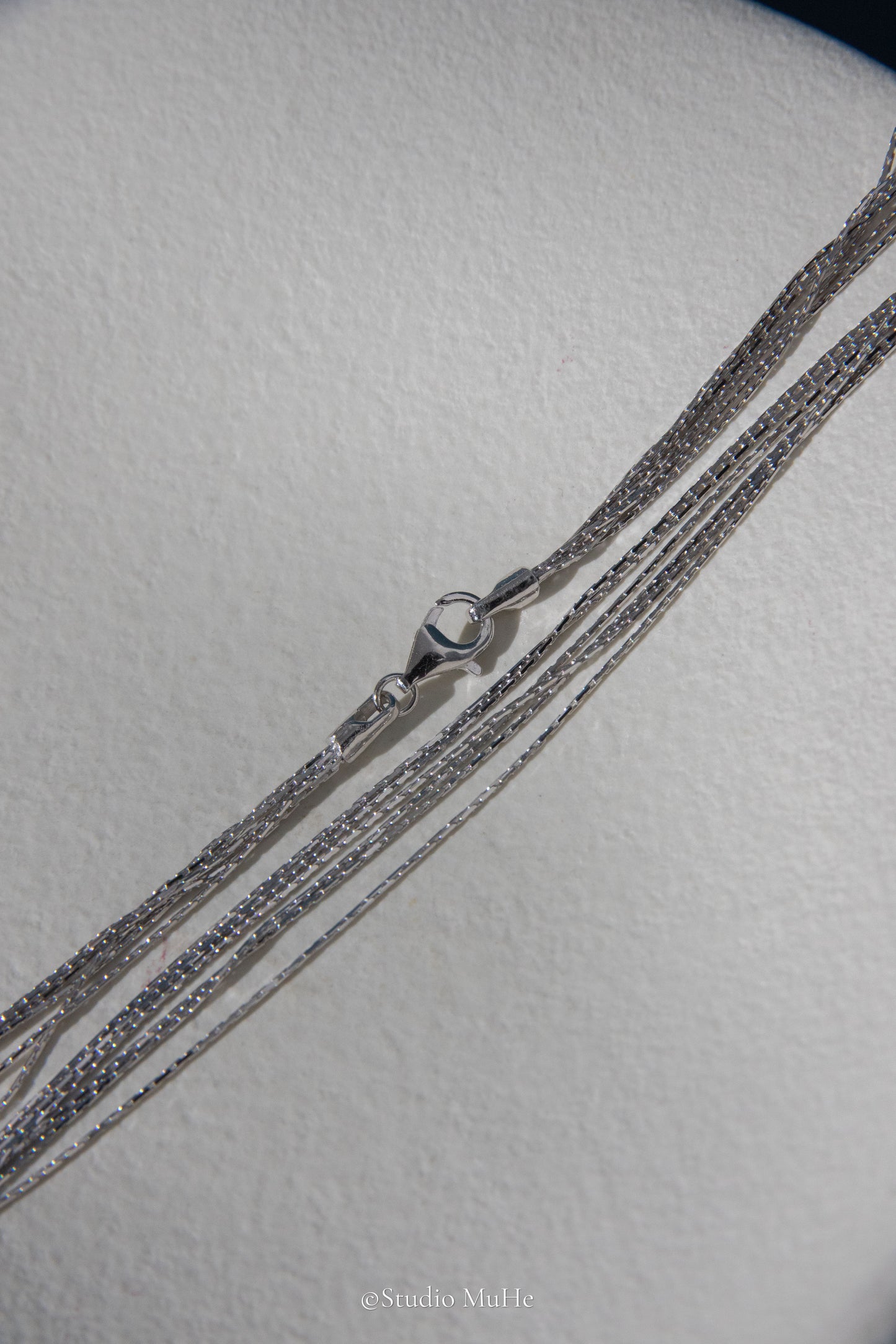 River necklaces-6 string delicate solid sterling silver necklaces