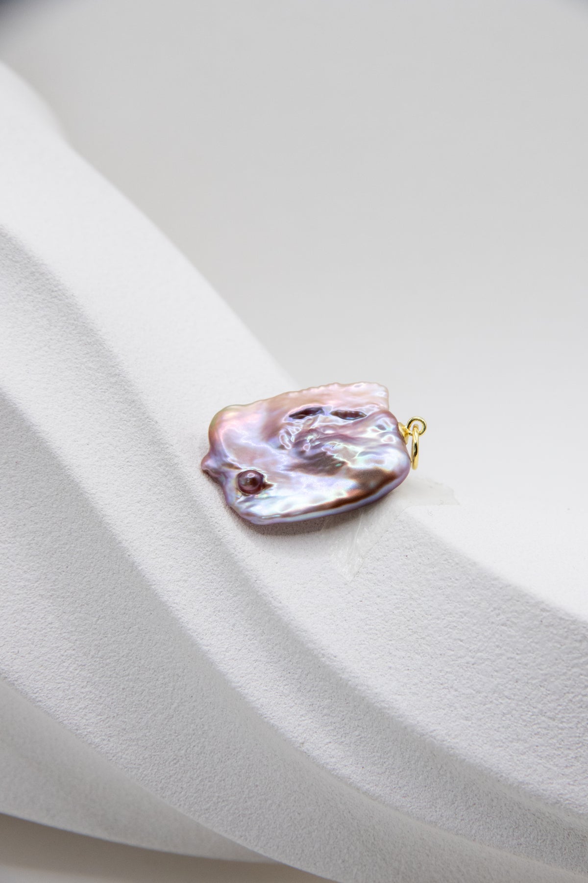 Giant Intense Purple Square Petal Pendant