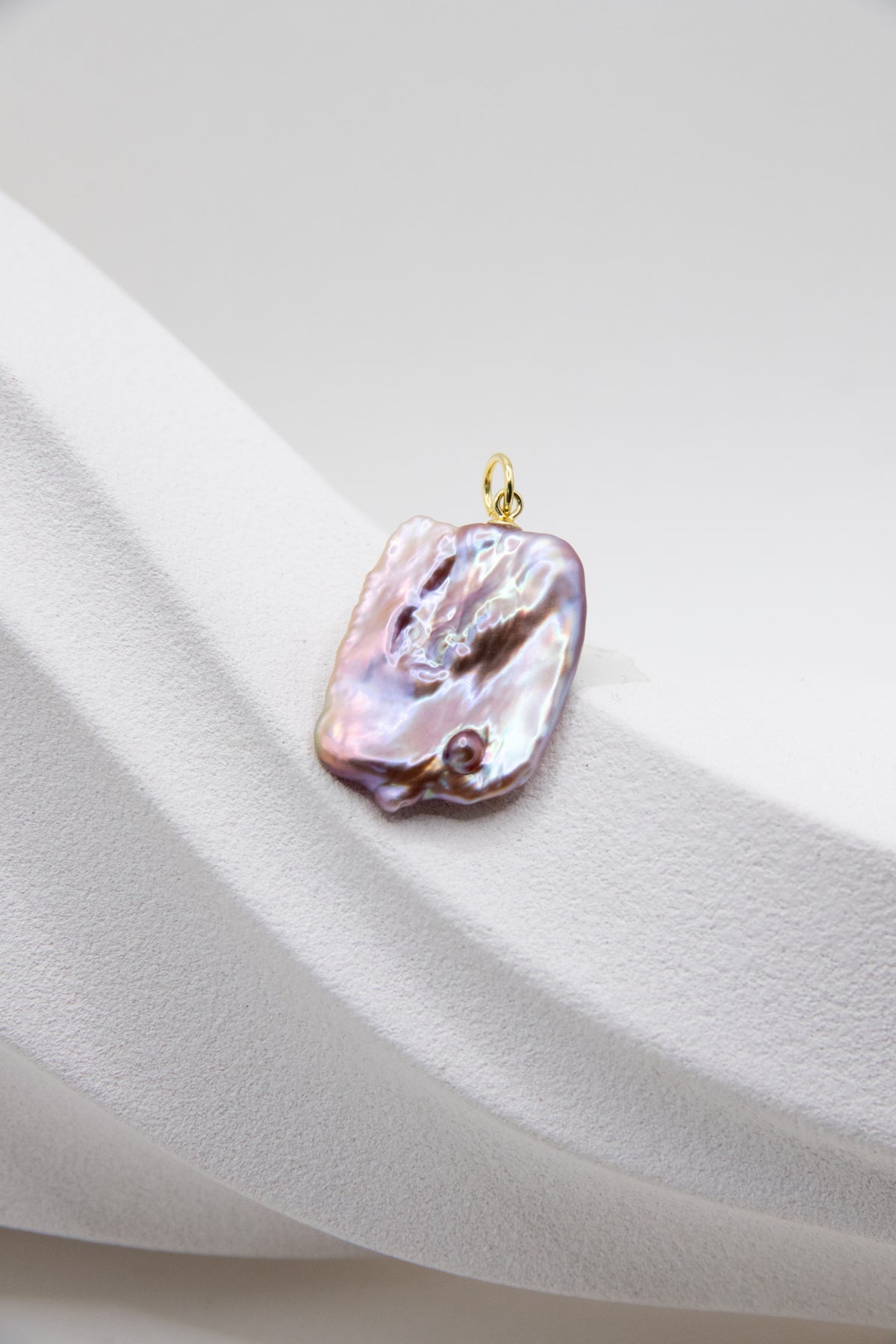 Giant Intense Purple Square Petal Pendant