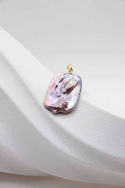 Giant Intense Purple Square Petal Pendant