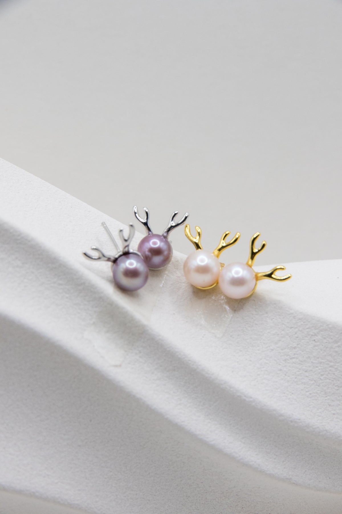 Reindeer Pearl Studs – Perfect for Christmas