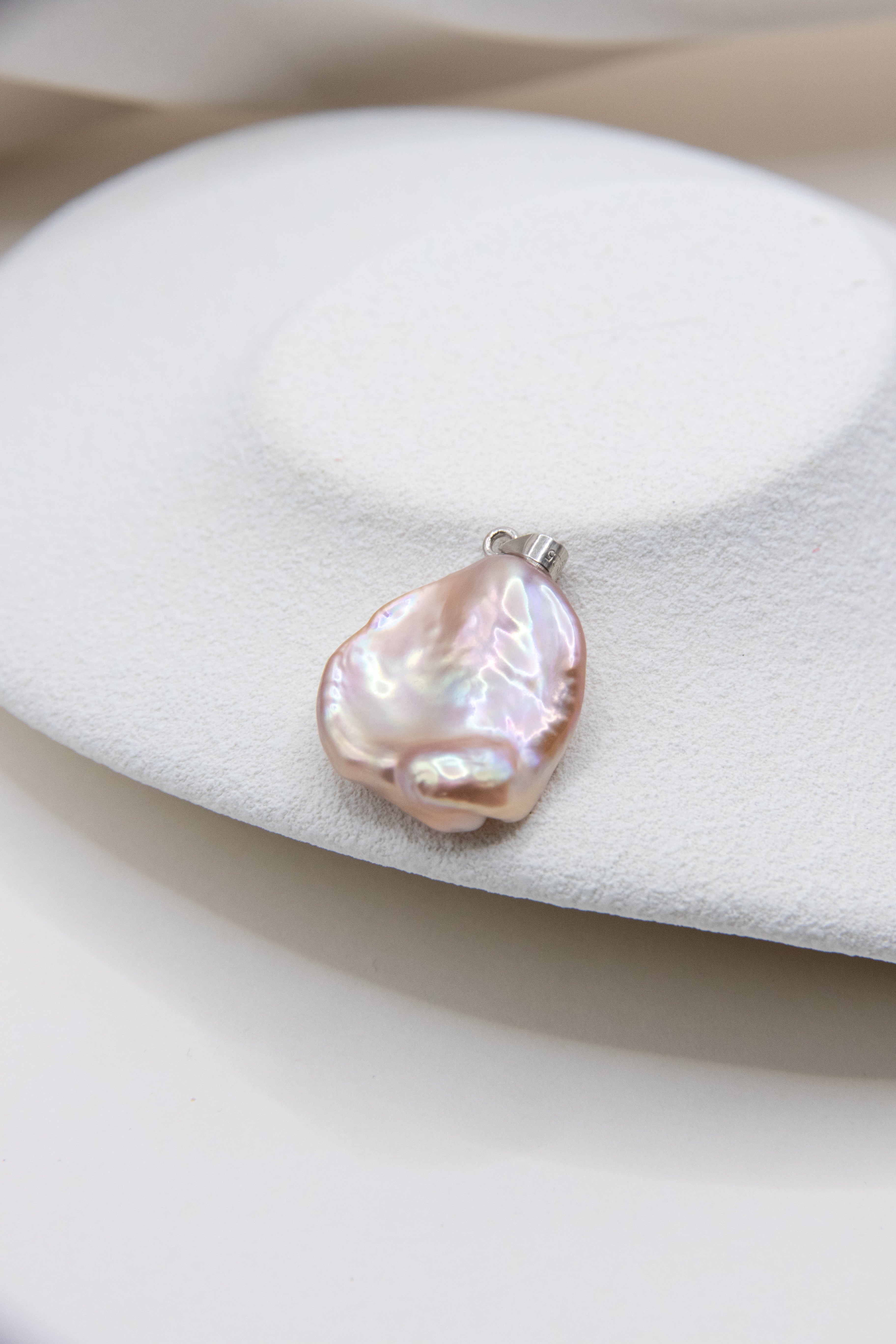 Smooth Lotus Pink Petal Pendant