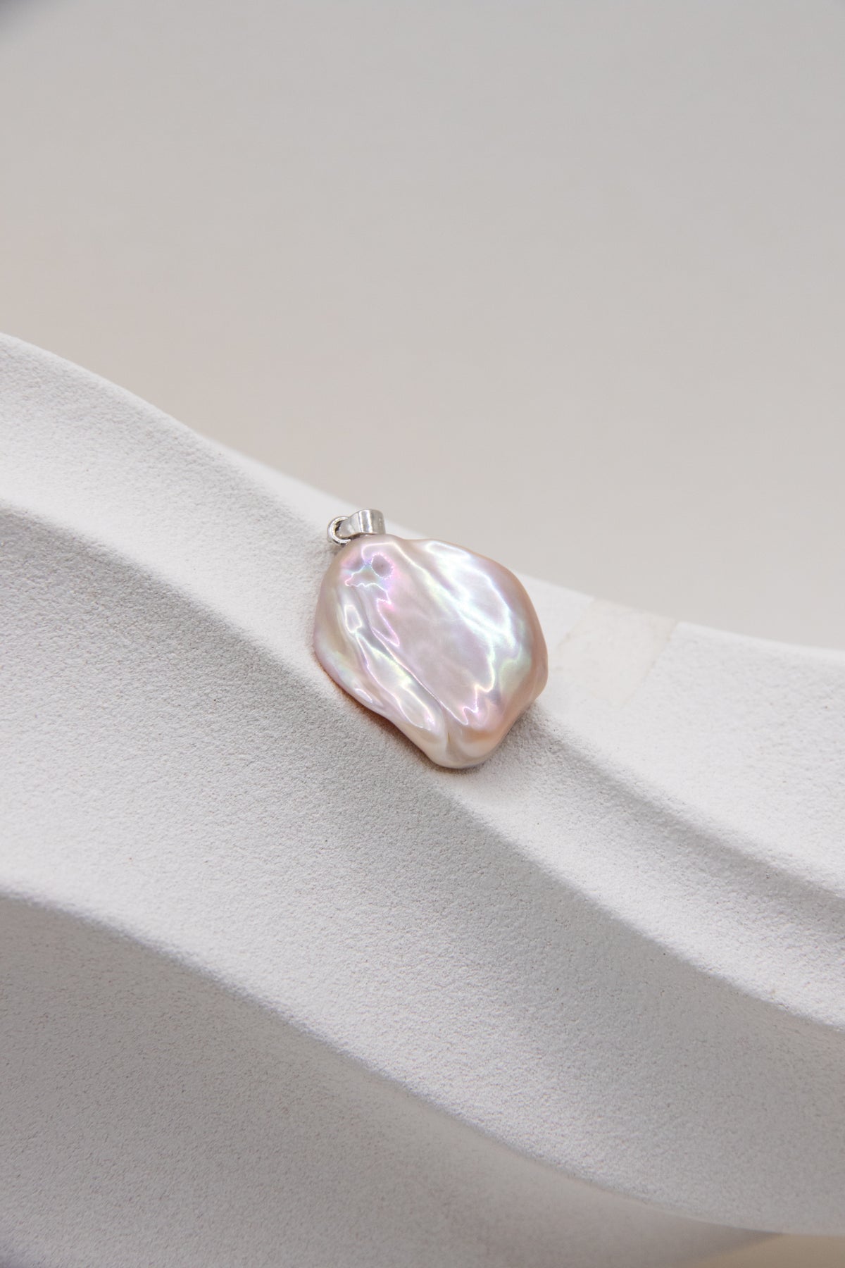 Smooth Lotus Pink Petal Pendant