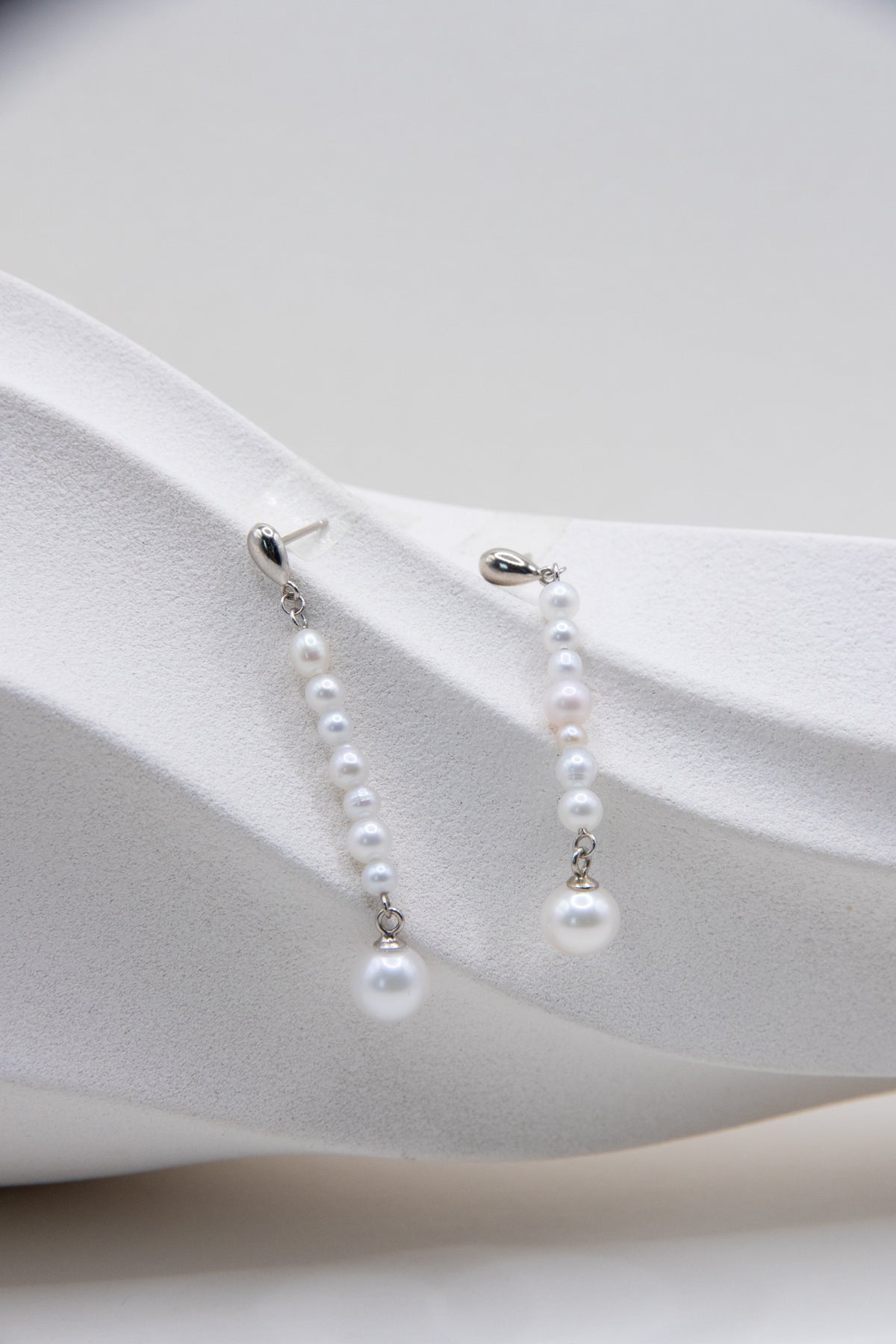 Natural White Caviar Super Mini Pearls Earrings