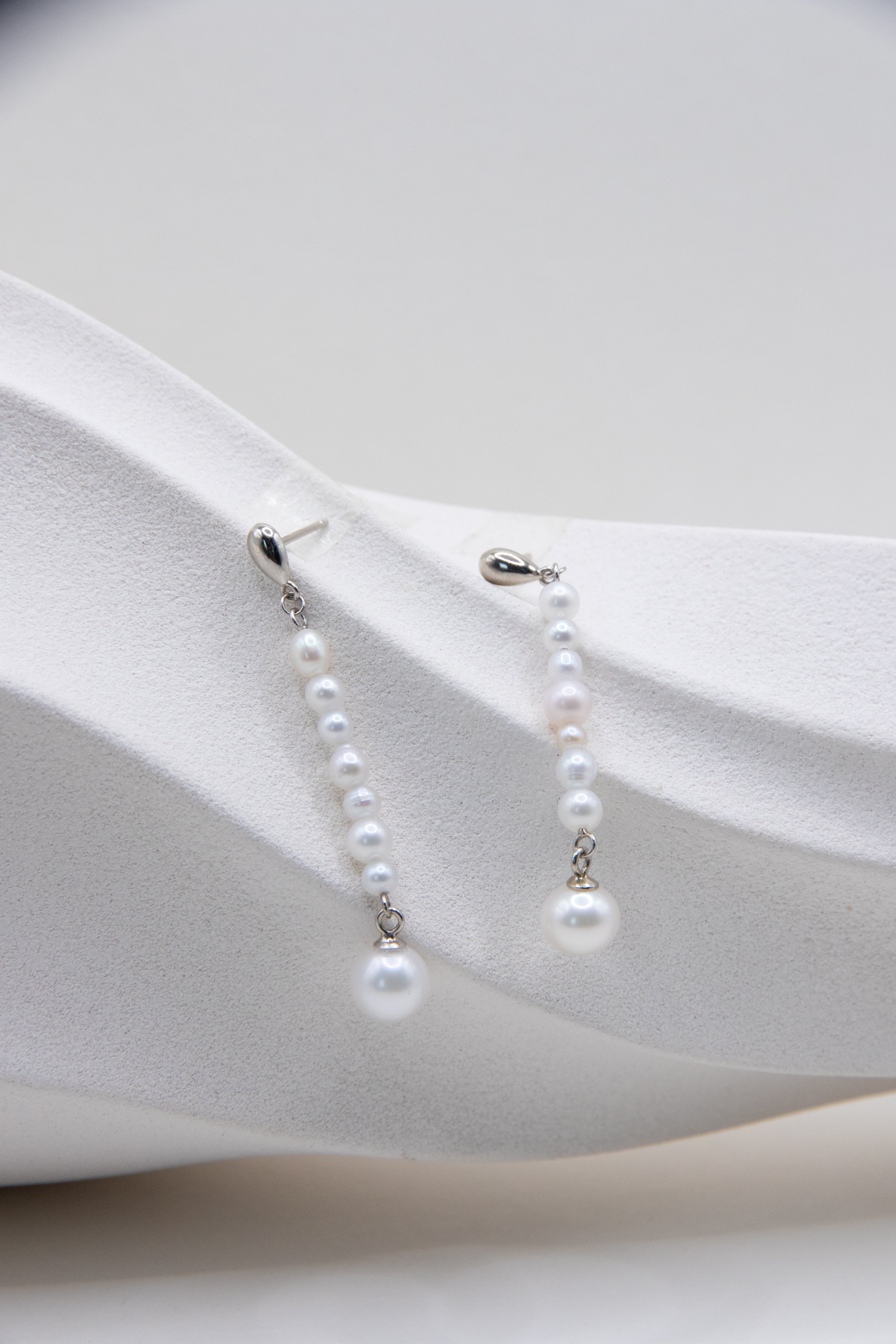 Natural White Caviar Super Mini Pearls Earrings