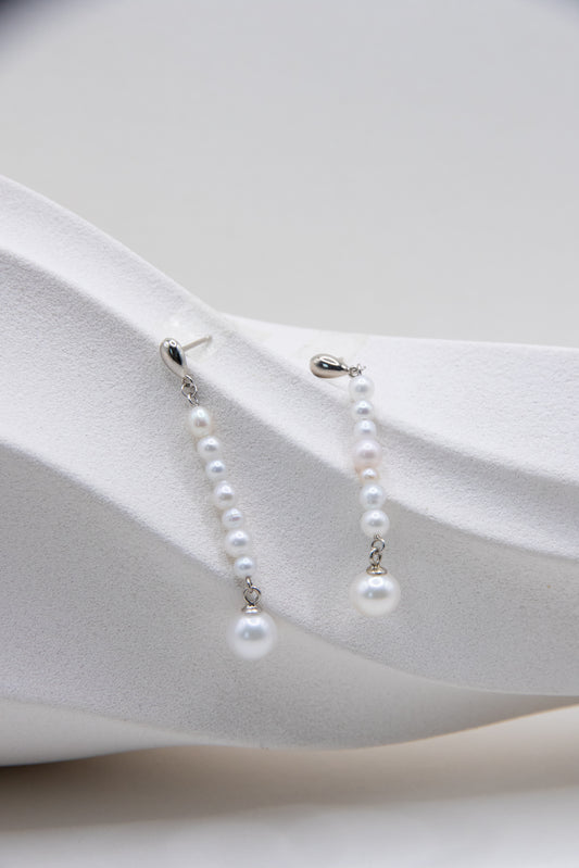 Natural White Caviar Super Mini Pearls Earrings
