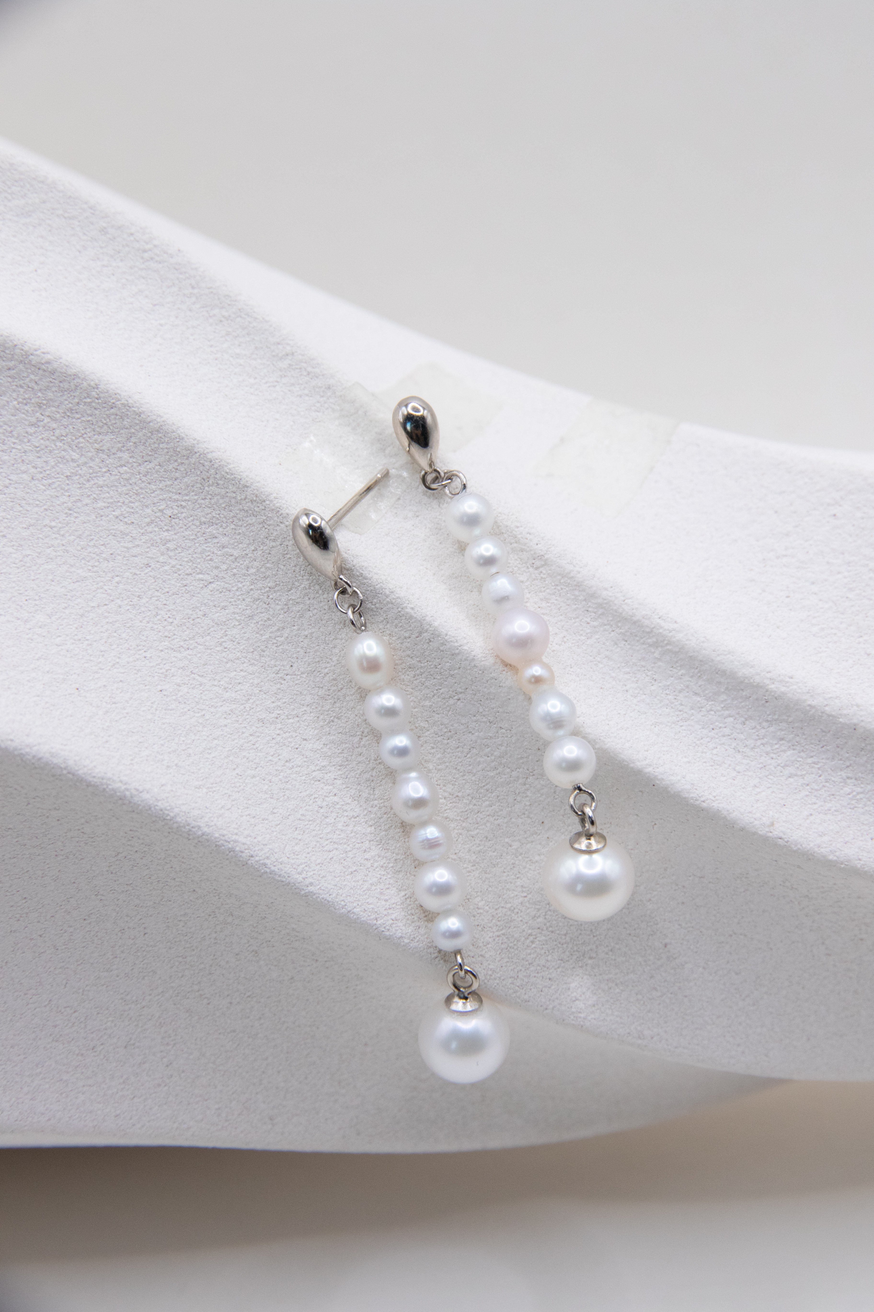 Natural White Caviar Super Mini Pearls Earrings