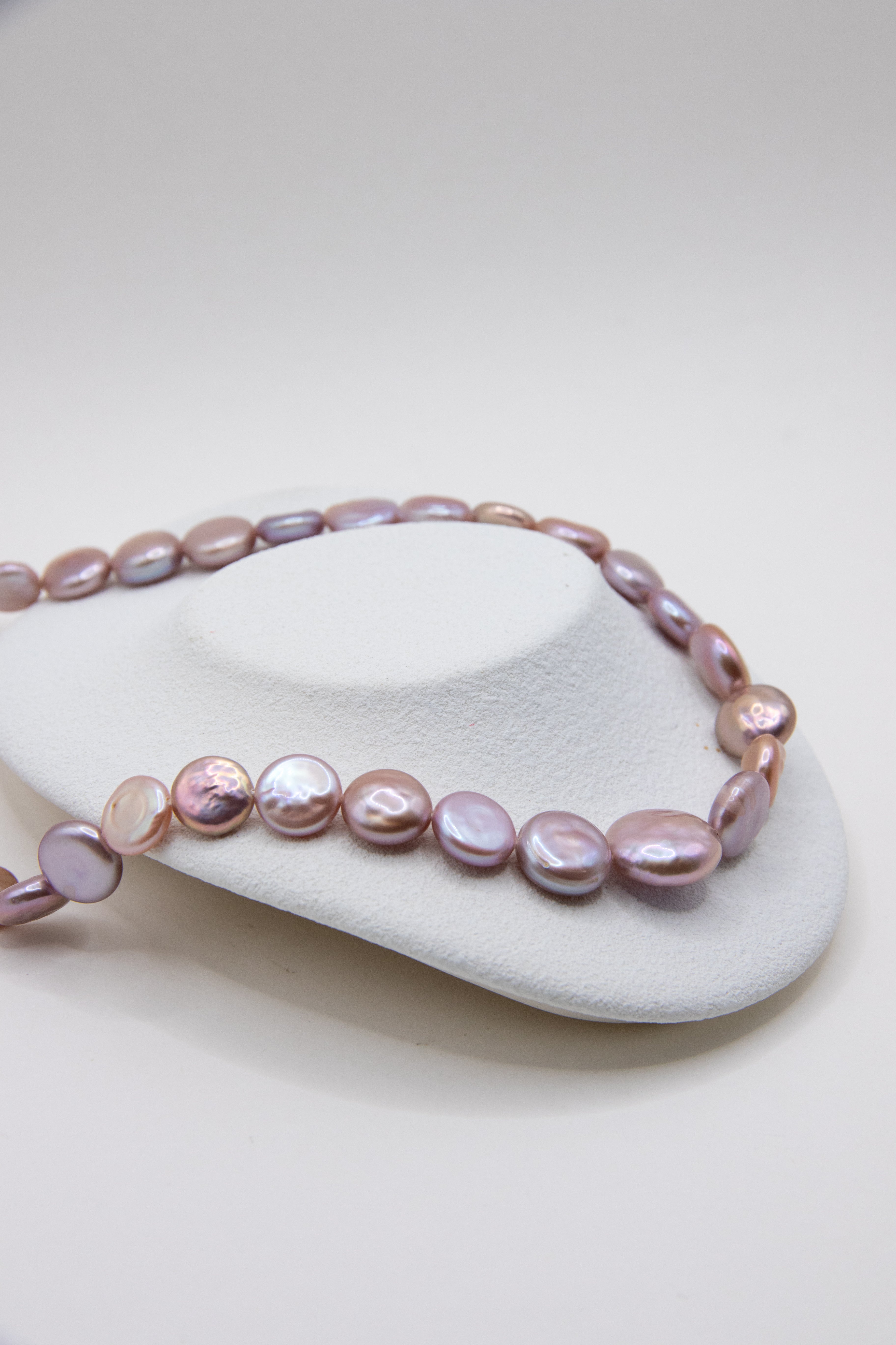 Chocolate Button Pearl Necklace-Entry level