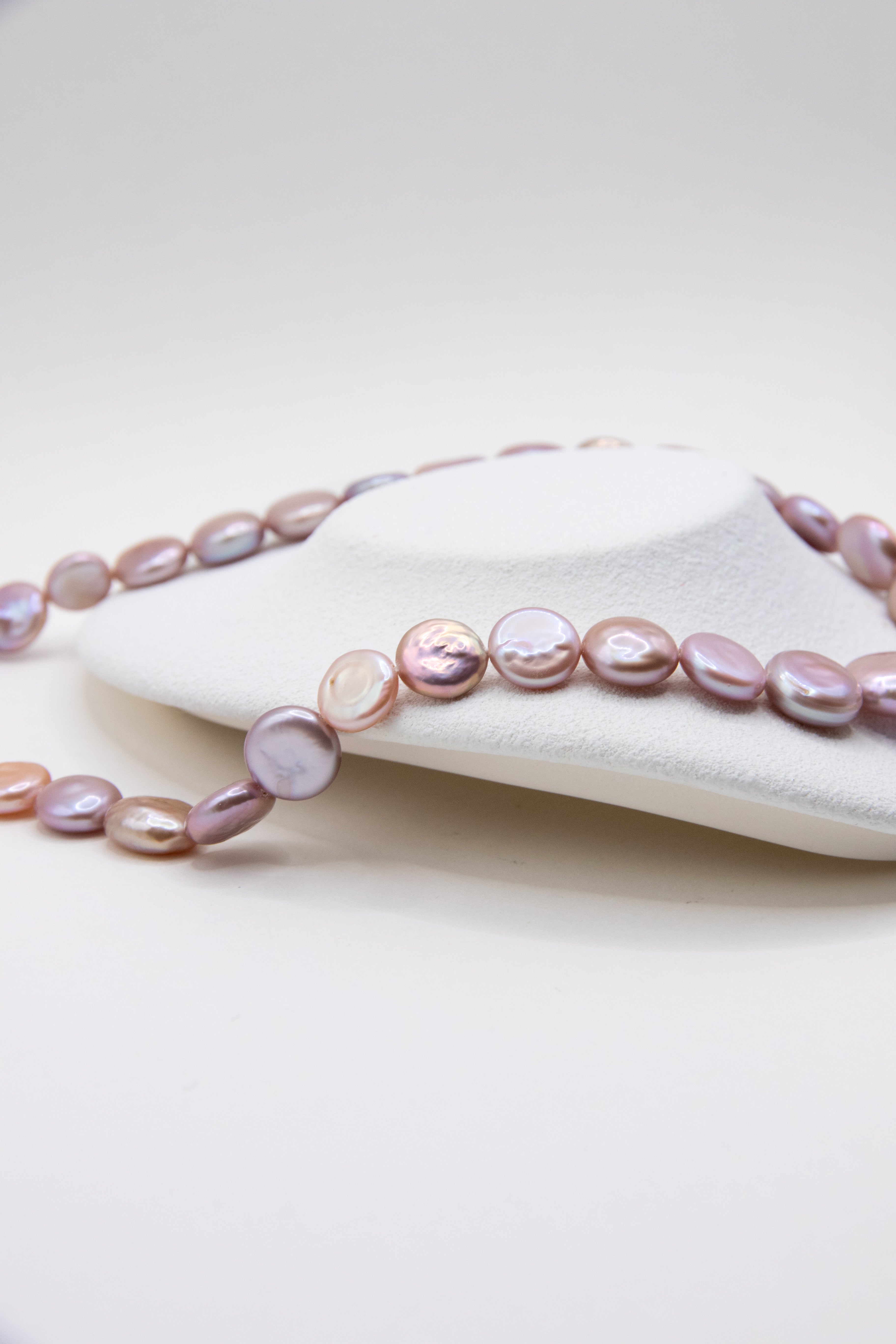 Chocolate Button Pearl Necklace-Entry level