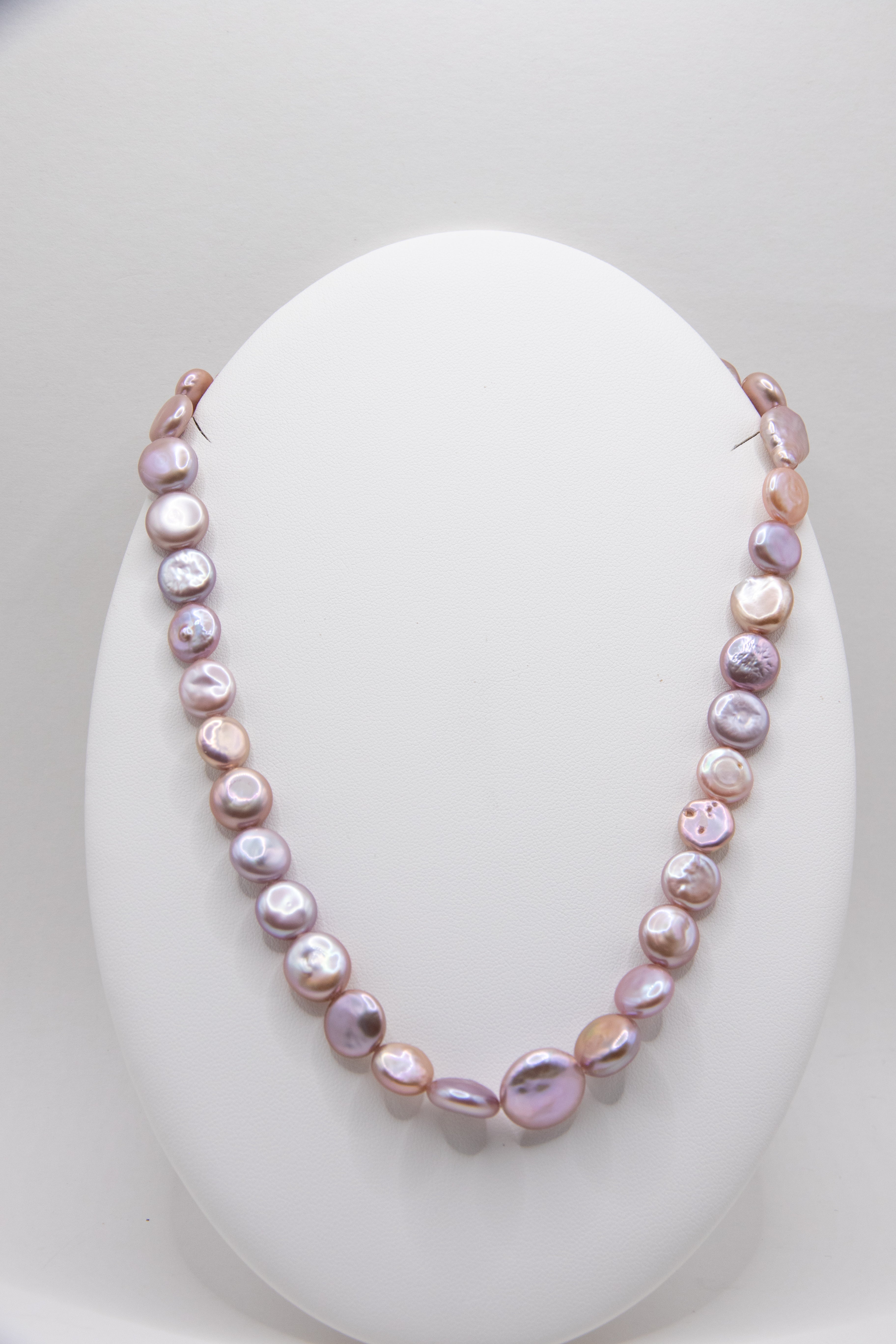 Chocolate Button Pearl Necklace-Entry level