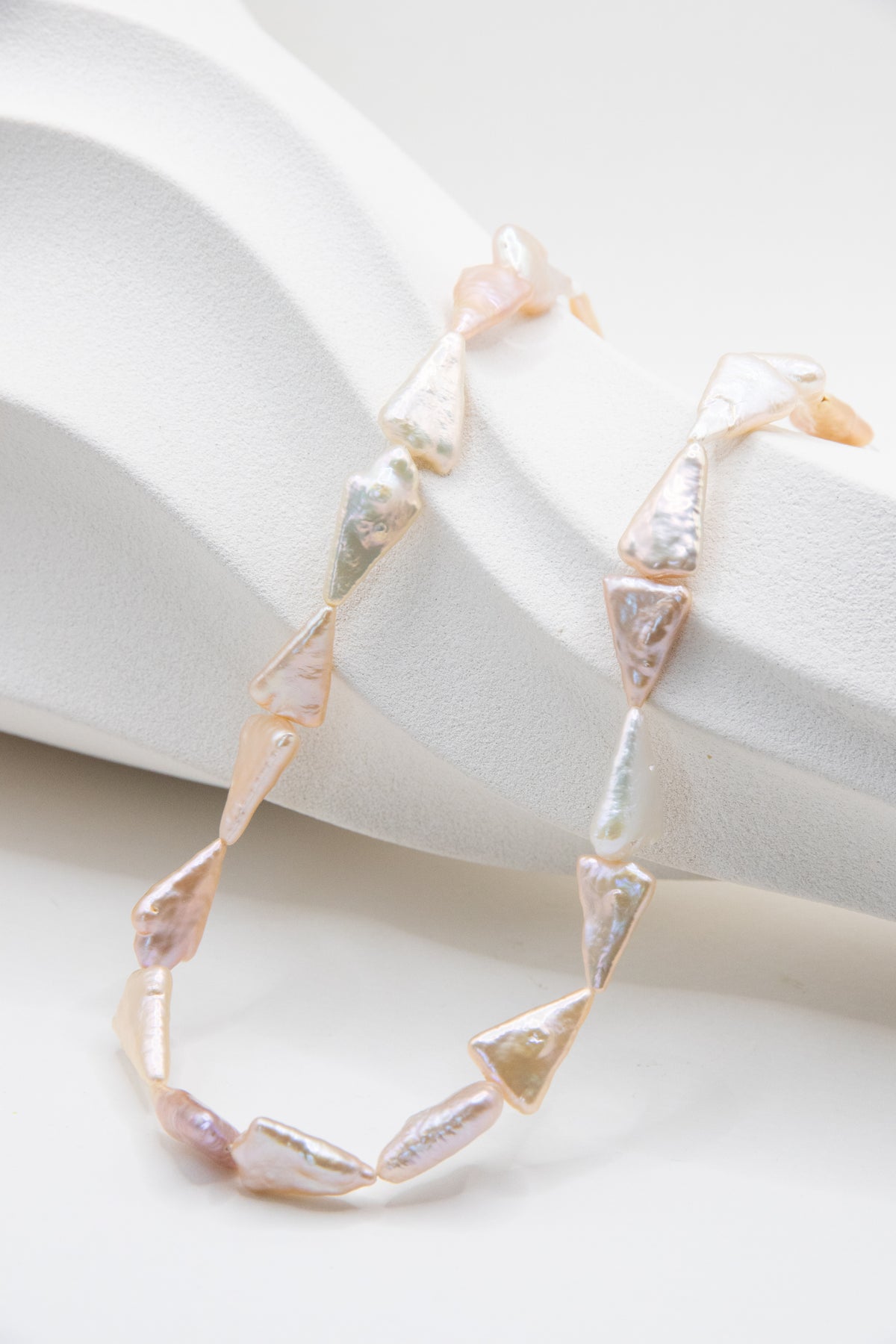 Triangle Pearl Necklaces
