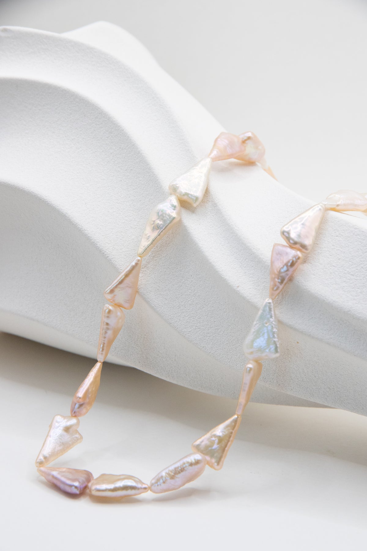 Triangle Pearl Necklaces