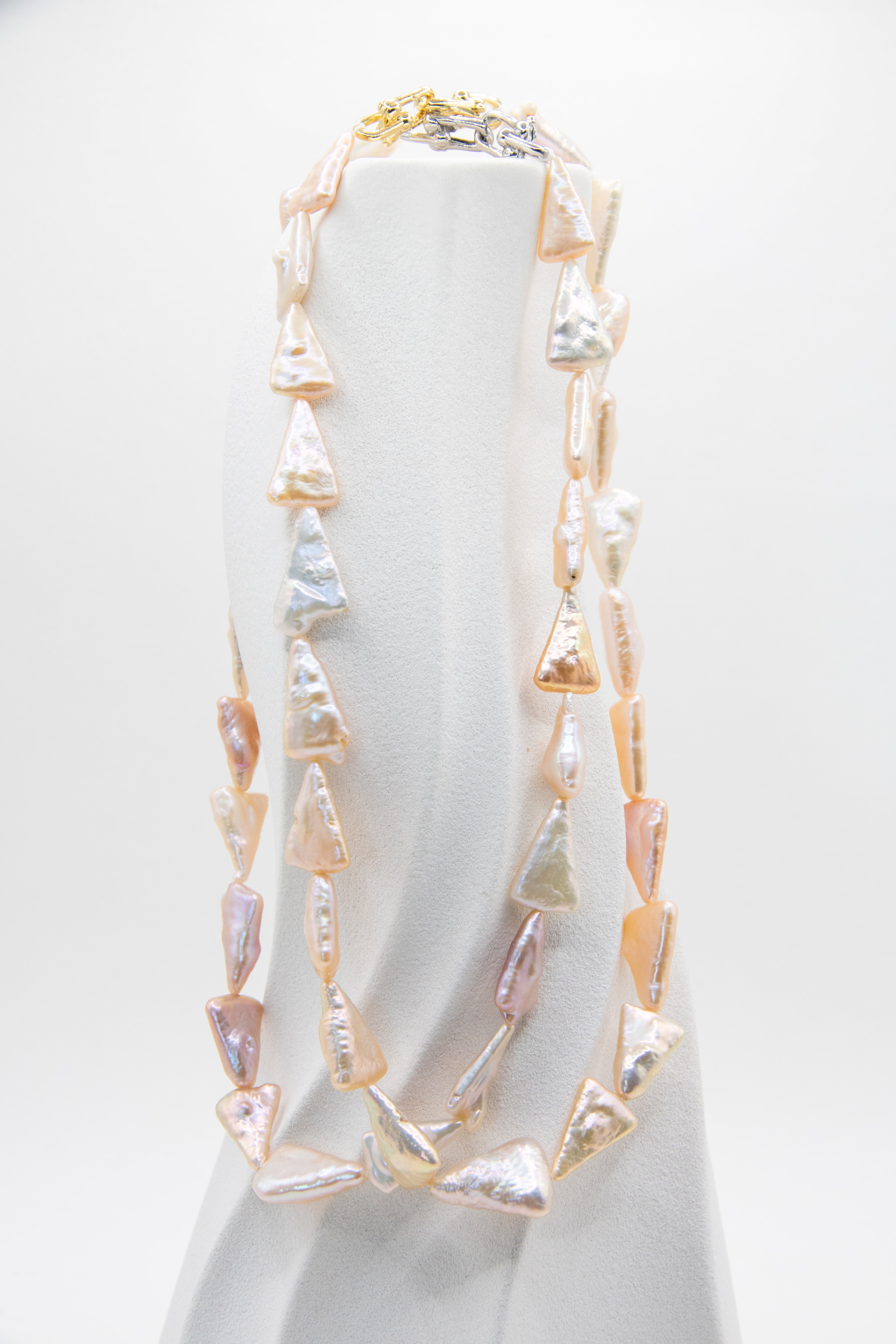 Triangle Pearl Necklaces