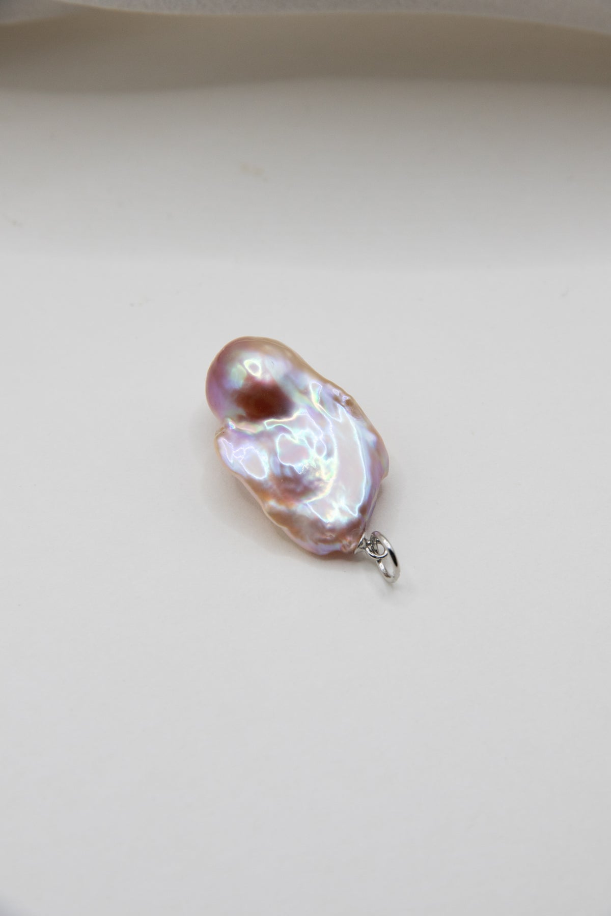 "Pink Wing" Medium Baroque Pendant