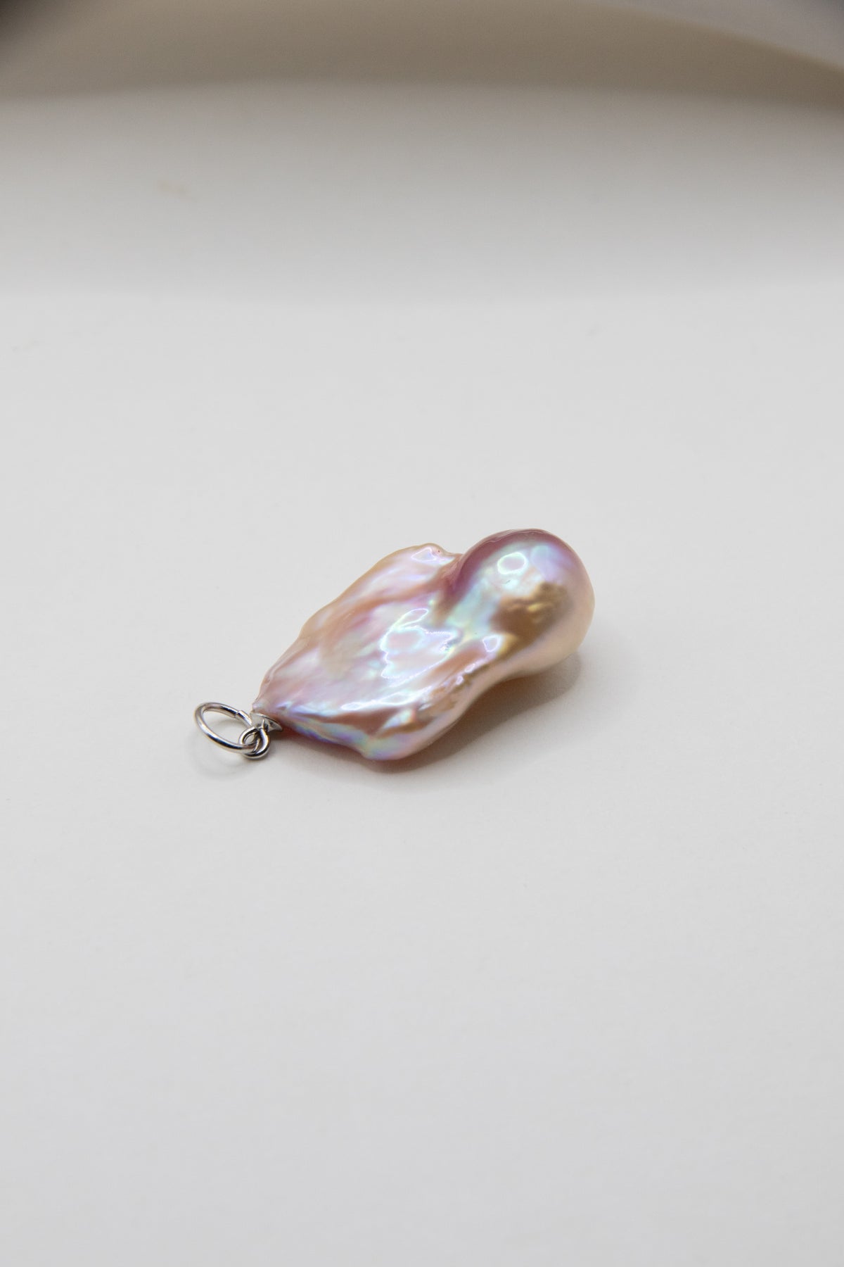 "Pink Wing" Medium Baroque Pendant