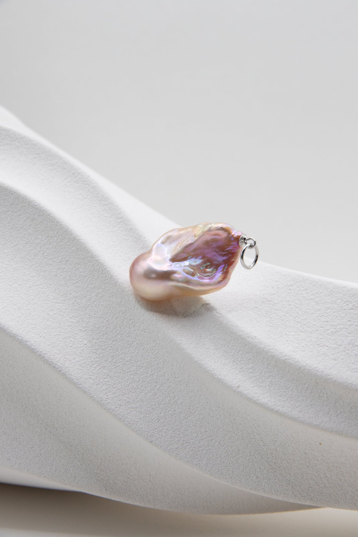 "Pink Wing" Medium Baroque Pendant