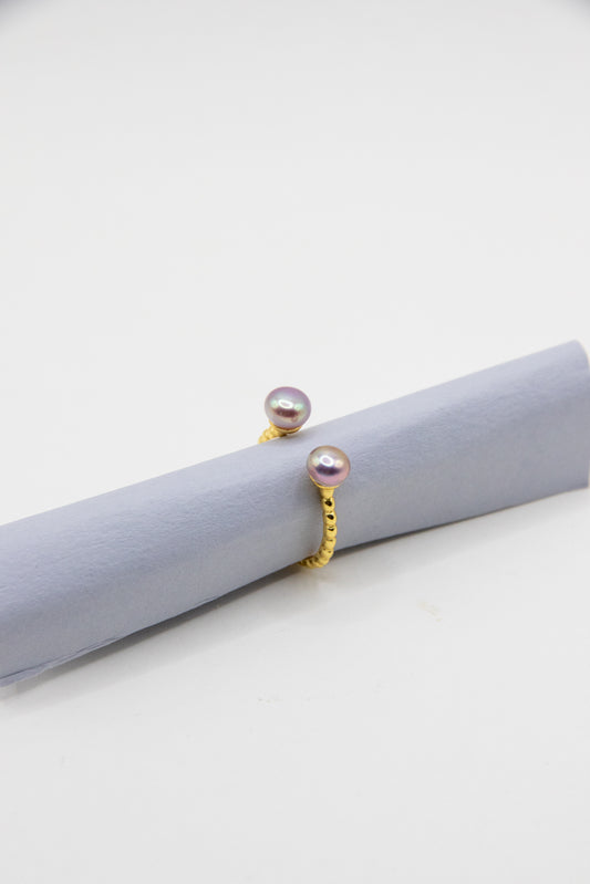 Excellent Level Rice Pearl Double Ring – Candy Cotton