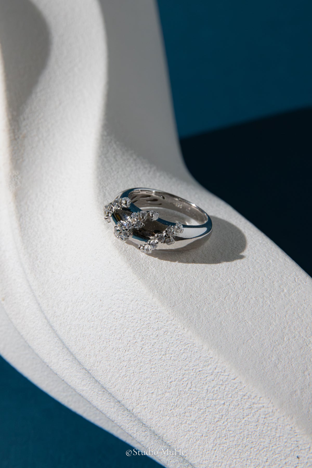Winter Vines — Rhodium-Plated Sterling Silver Statement Ring