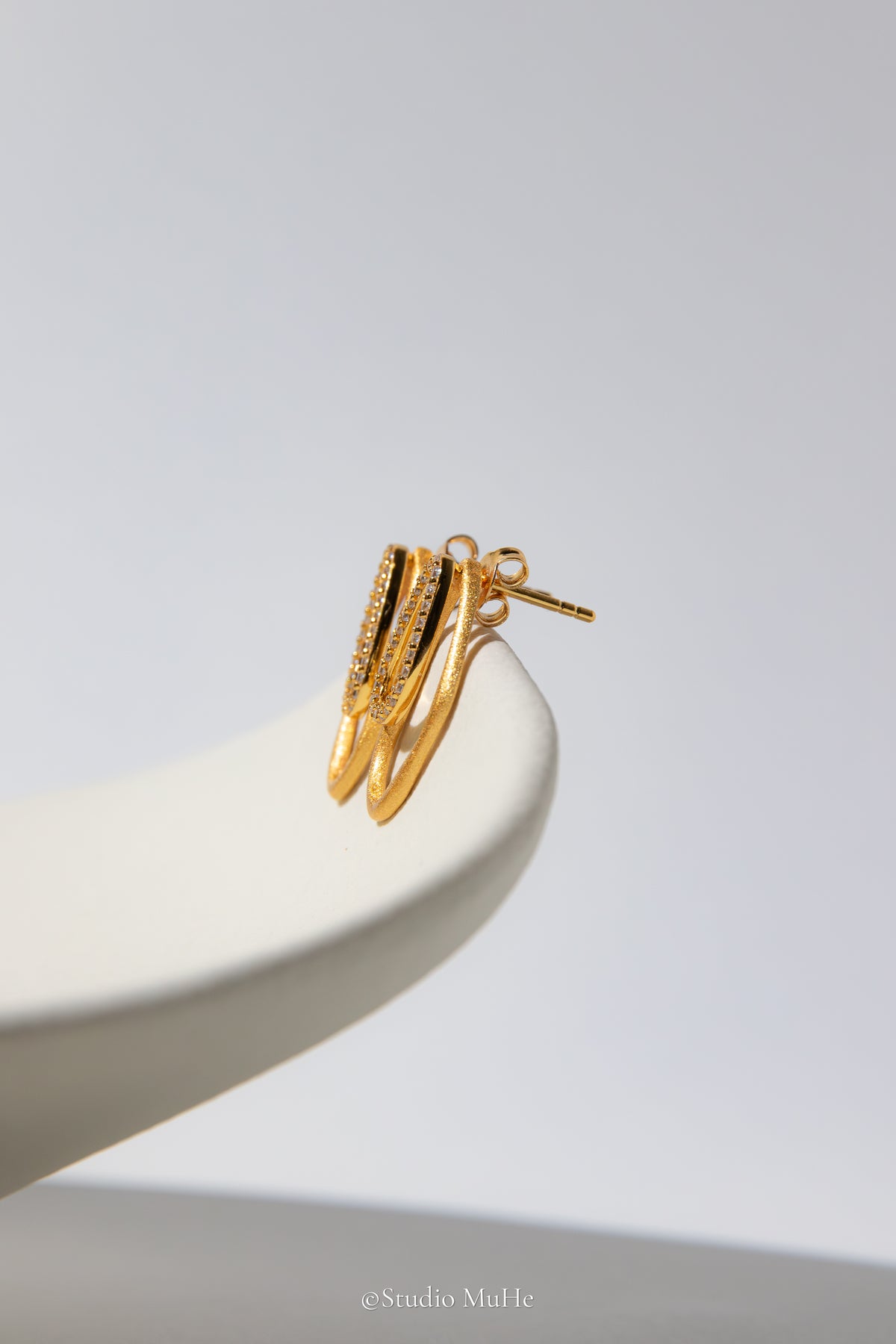 Golden Layers — Detachable Gold-Plated Sterling Silver Earring Jackets
