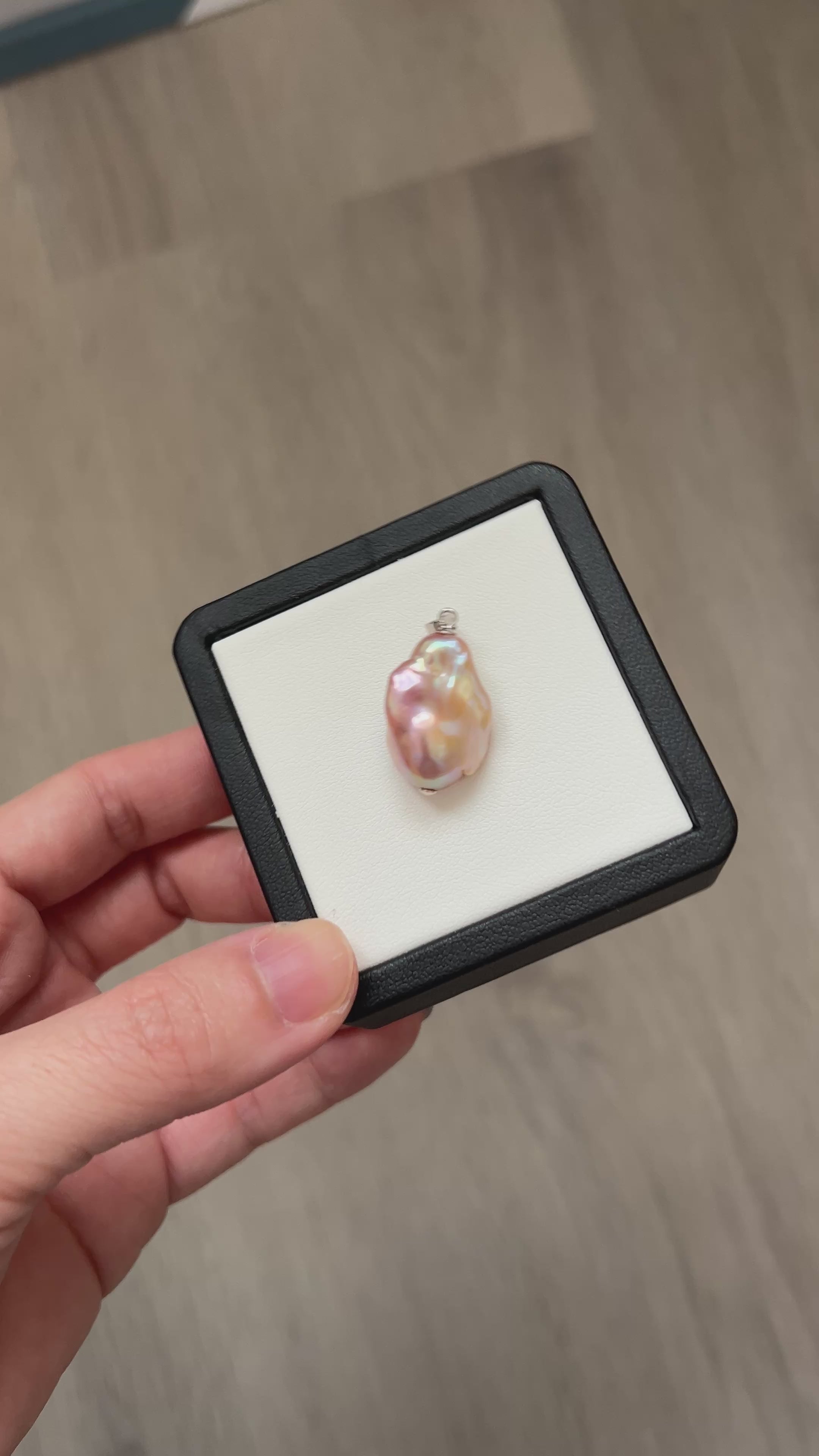 sweet rainbow luster candy pearl pendant