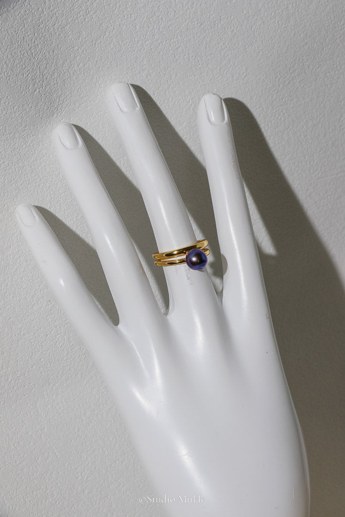 Pure Confidence — Intense Natural Purple Freshwater Pearl Ring