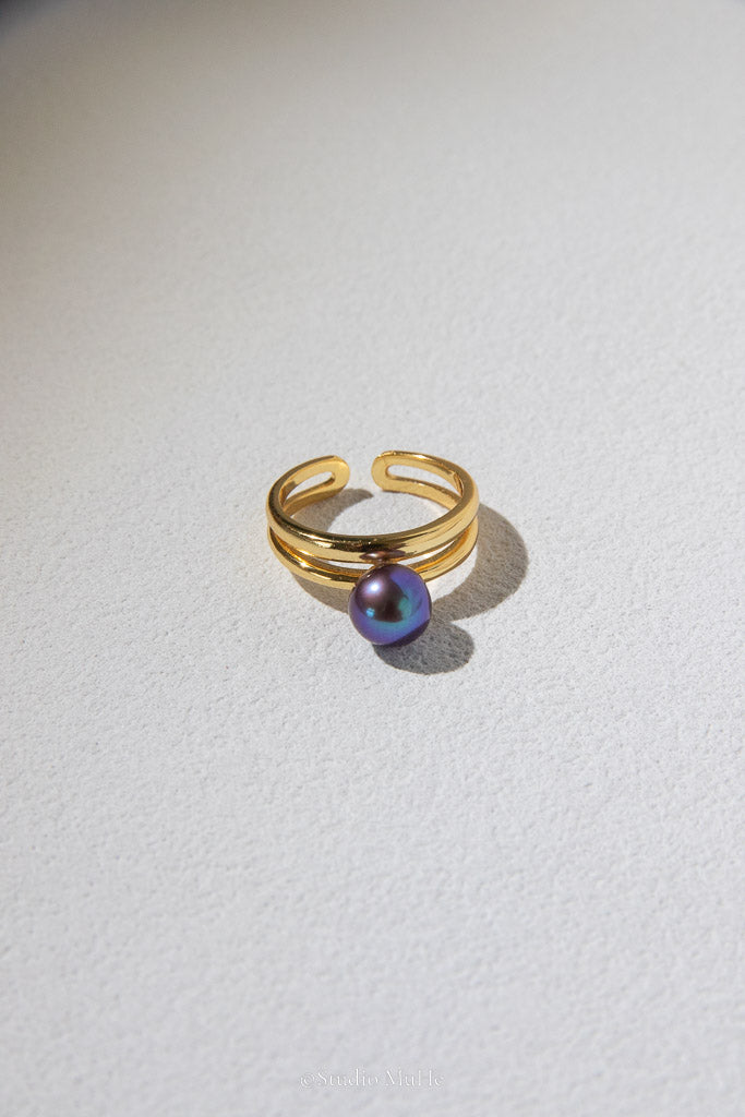 Pure Confidence — Intense Natural Purple Freshwater Pearl Ring