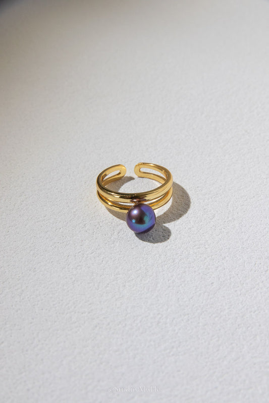 Pure Confidence — Intense Natural Purple Freshwater Pearl Ring