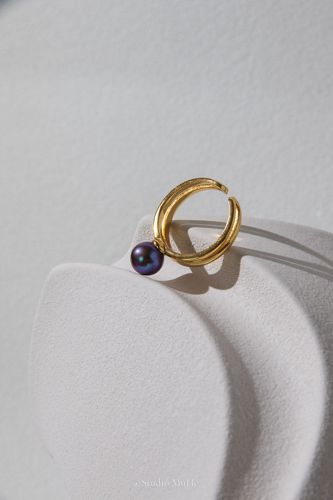 Pure Confidence — Intense Natural Purple Freshwater Pearl Ring