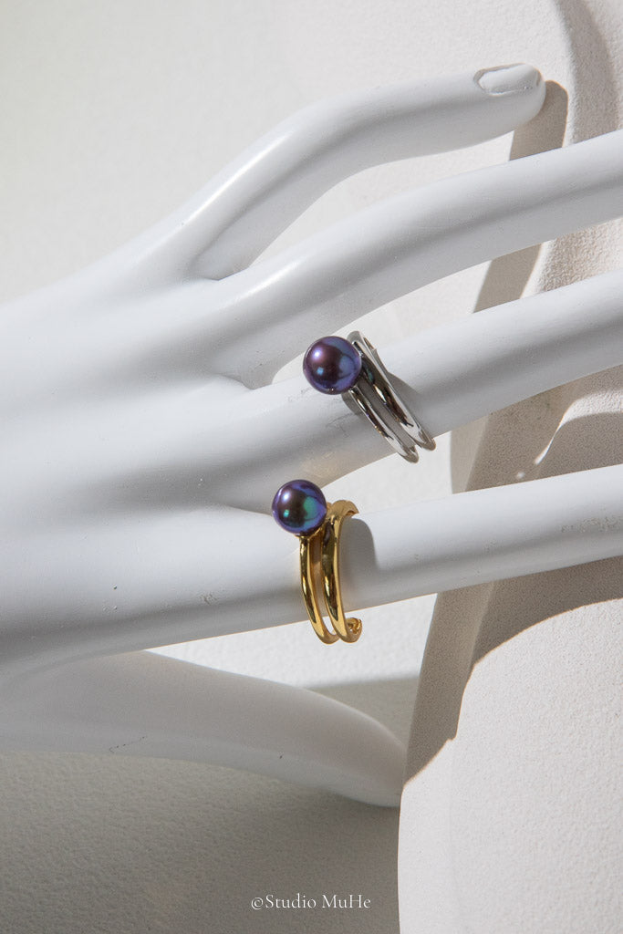 Pure Confidence — Intense Natural Purple Freshwater Pearl Ring