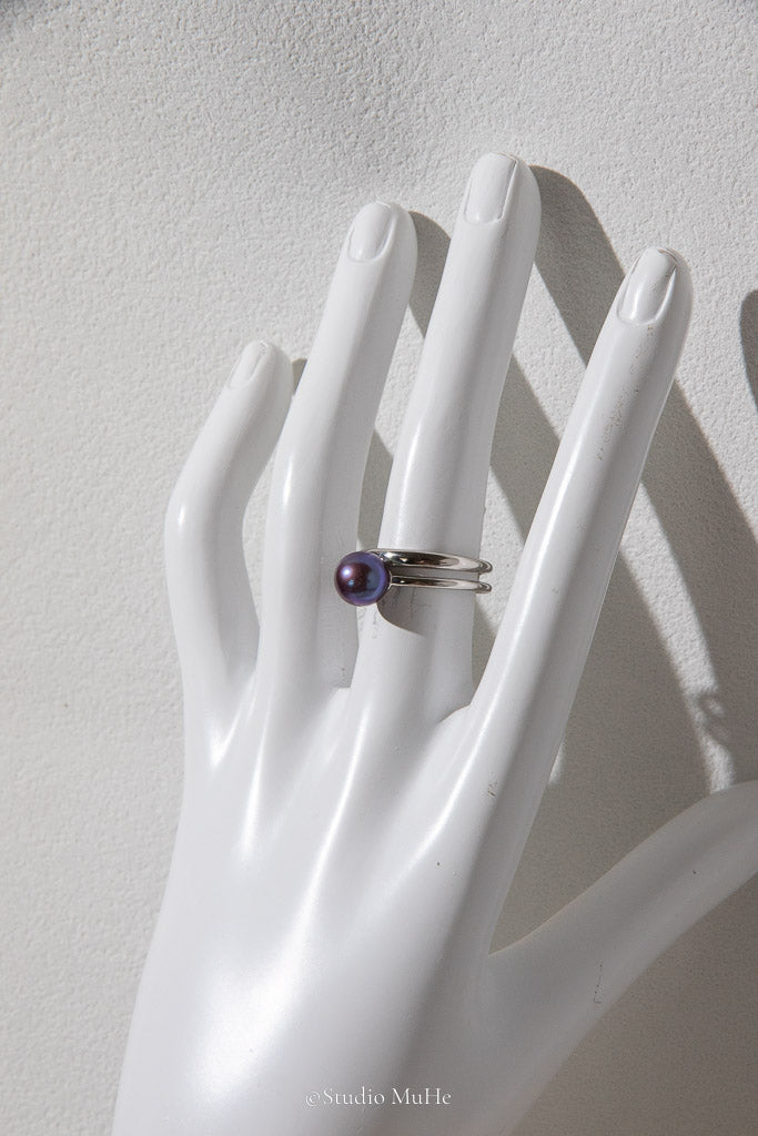 Pure Confidence — Intense Natural Purple Freshwater Pearl Ring
