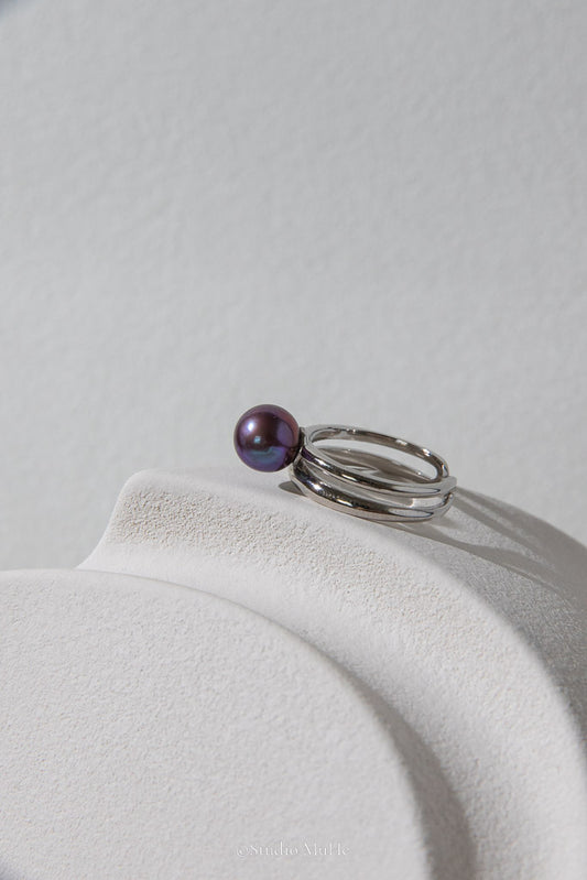 Pure Confidence — Intense Natural Purple Freshwater Pearl Ring
