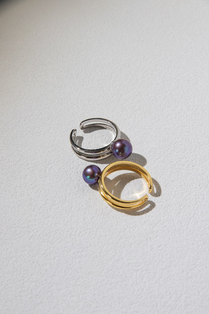 Pure Confidence — Intense Natural Purple Freshwater Pearl Ring