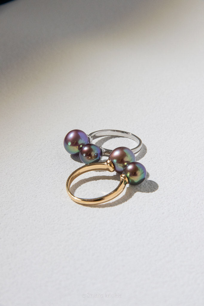 A Moment to Keep — Exceptional Blue-Green Freshwater Pearl Ring