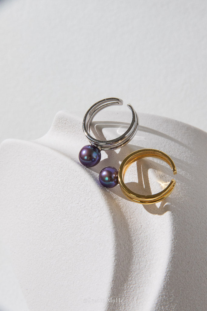 Pure Confidence — Intense Natural Purple Freshwater Pearl Ring