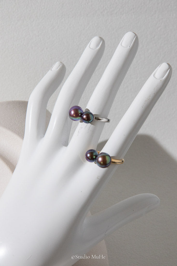 A Moment to Keep — Exceptional Blue-Green Freshwater Pearl Ring