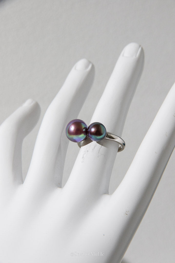 A Moment to Keep — Exceptional Blue-Green Freshwater Pearl Ring